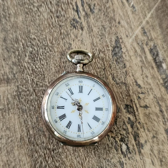 Vintage Swiss Pocket Watch with Silver Case and Rose Gold Excllent Condition s-l400.jpg main image 4